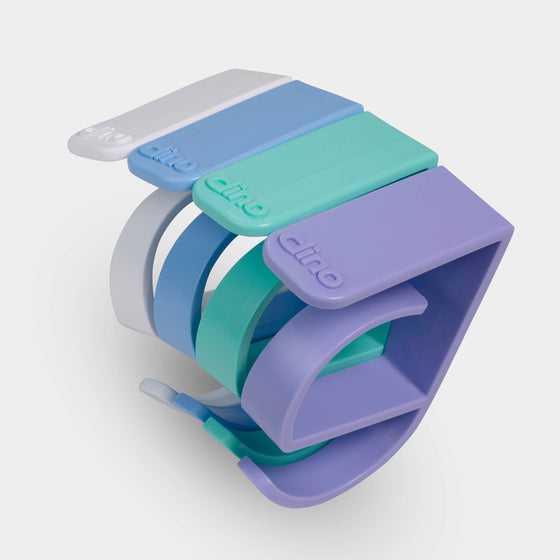 Simple cable clips for desk multi colour blue purple green white